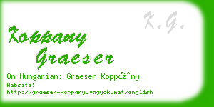 koppany graeser business card